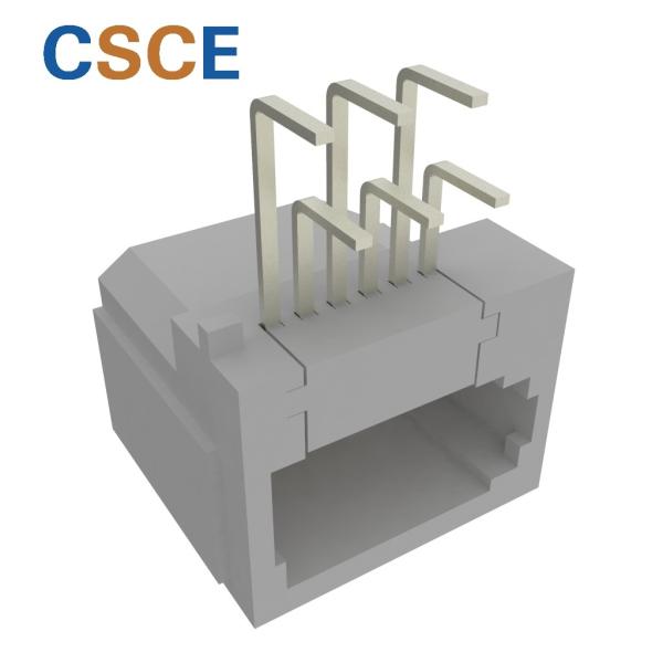 PT 6P6C 180 Degree RJ11  PCB Mount Jack 6P6C Phosphor Bronze Material