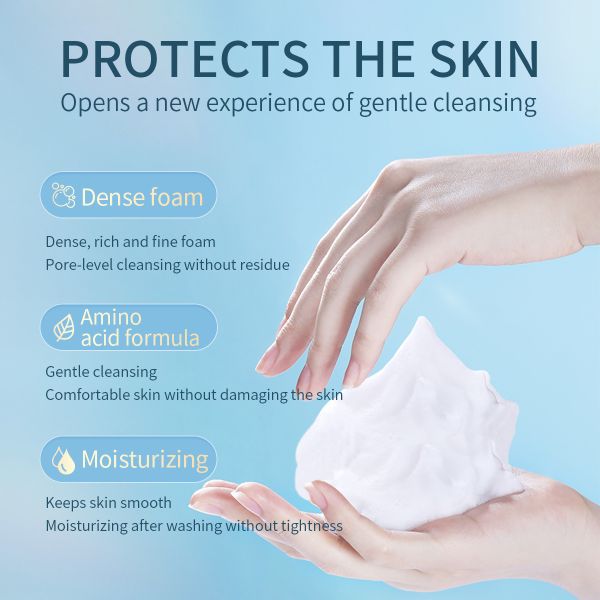 Natural Organic Foaming Face Wash Stock Vitamin C Anti-Aging Milk Lotion Deep Cleansing Clear Skin Brightening Facial Cleanser