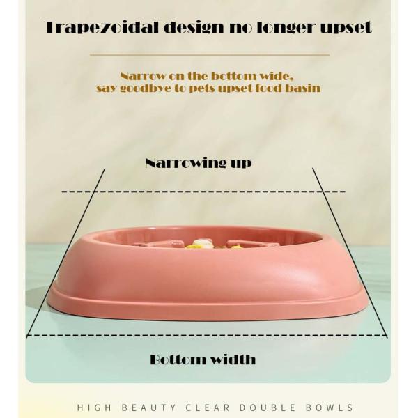 Healthy Round Pet Dog Slow Food Bowl for Reduced Choking Risk and Improved Digestion