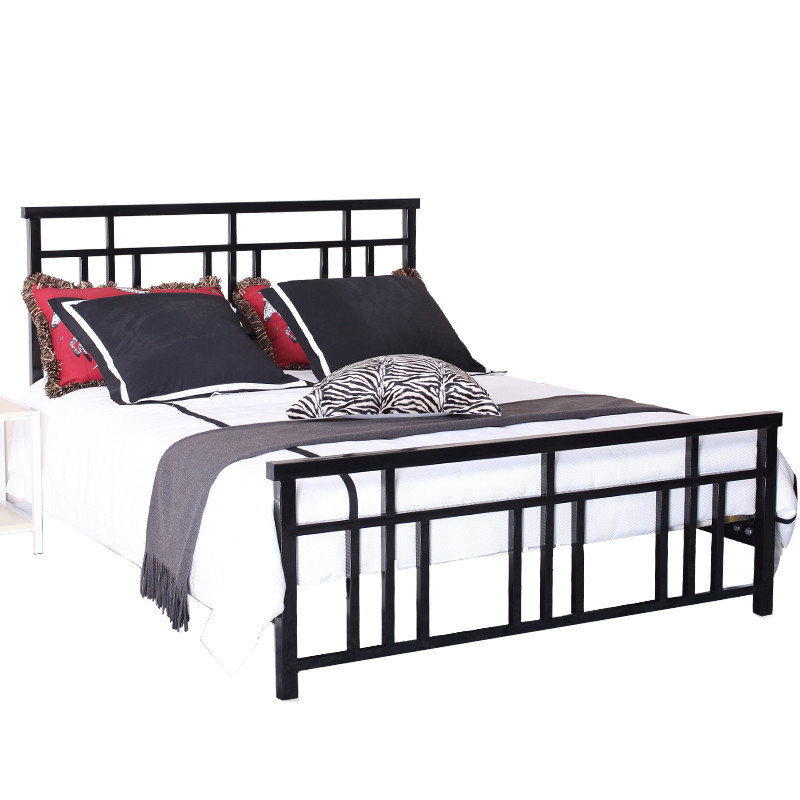 Double Single Black Metal Couch with Drawer Indoor Facilities and Home Bed