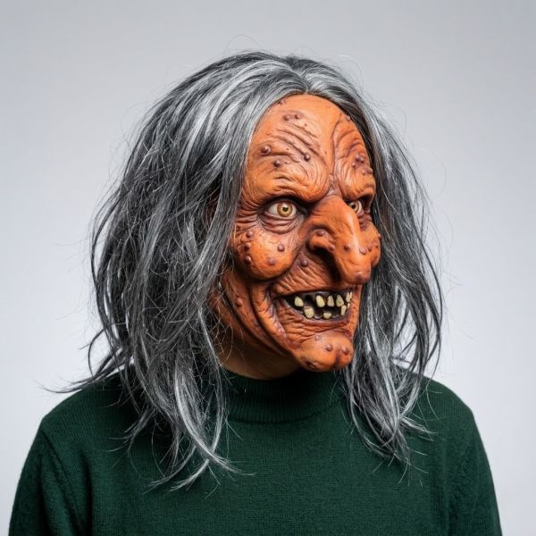 Latex Material Halloween Mask with Diverse Styles and One Size Fit Most for Costume Parties