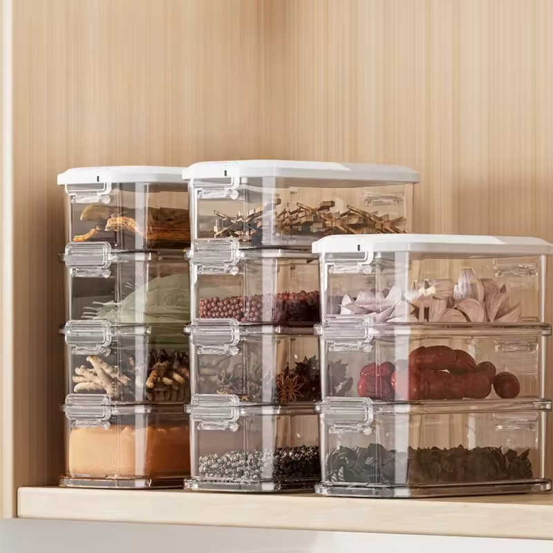 Lunch Boxes Transparent Large Capacity Kitchen Organizer Dry Food Storage Box Kitchen Storage Containers Household Items