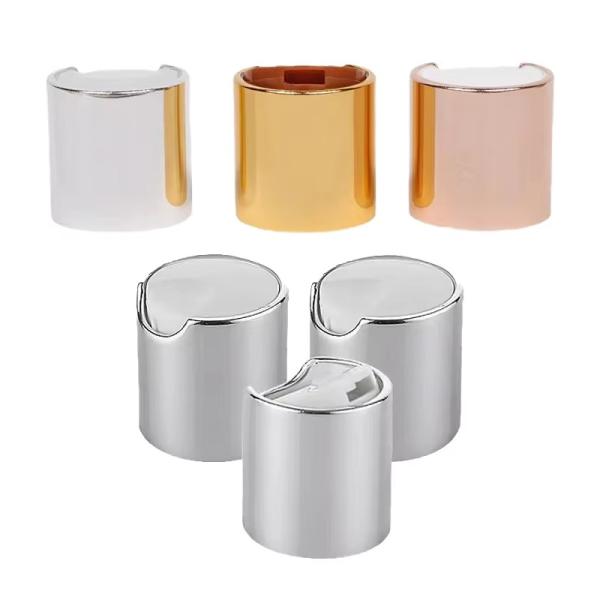 24 mm d'or et d'argent brillants Disque en aluminium couvercle bouteille en plastique Shampooing Bouchon en argent
