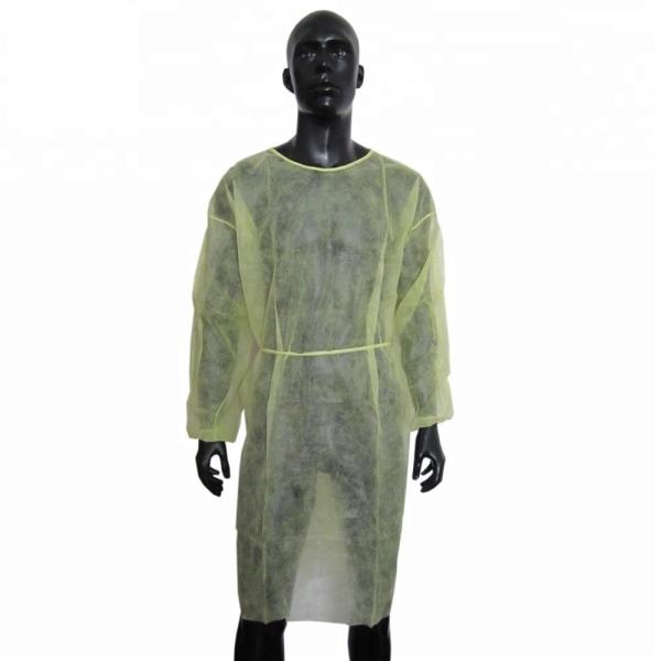 Harmless Durable Non Woven Disposable Gowns Elastic for Hospital