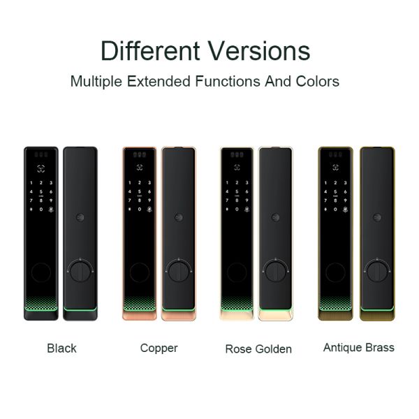 Liliwise Security Tuya Wifi Cerradura Inteligente Electronic Smart Locks Fingerprint Keyless Ttlock Digital Door Smart Lock