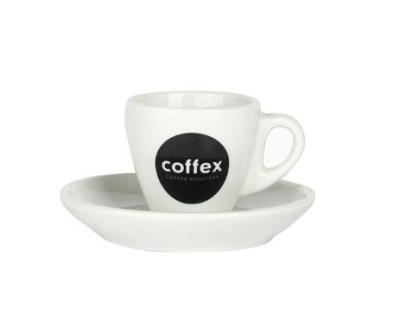 Porcelain Cappuccino Cups With Saucers 6 Ounce Specialty Coffee Drinks / Latte