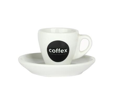 Porcelain Cappuccino Cups With Saucers 6 Ounce Specialty Coffee Drinks / Latte