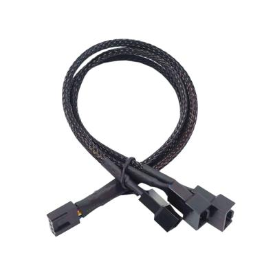 2.54mm Pitch Amp Connector Cable Assemblies Aluminium Foil Shielded Wire Harness For PC Fan