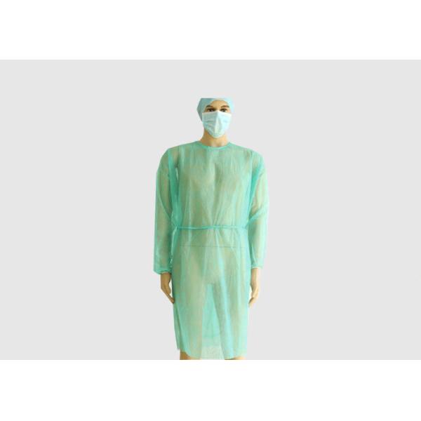 Economical Disposable Isolation Gowns PP Coated PE Material For Visit Coat