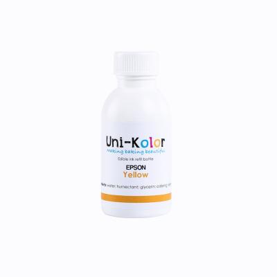 EU Standard Epson Edible Ink Yellow 100ML Bottles Strong Infiltration Capacity