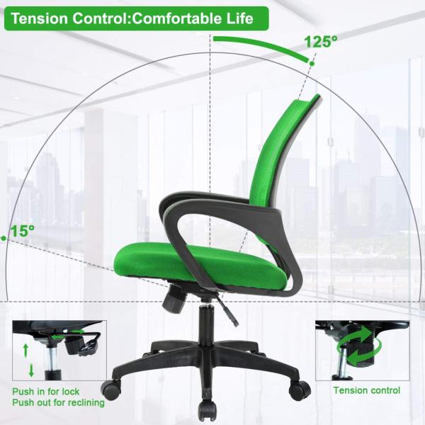 ALINUNU Navy Green Mesh Computer Chair The Ideal Choice for Executive and Home Office