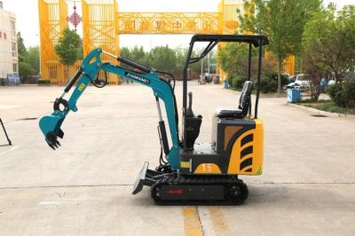 Petit bêcheur de voie de cadre de voie de couleur jaune en caoutchouc télescopique de Mini Excavator 1700kg
