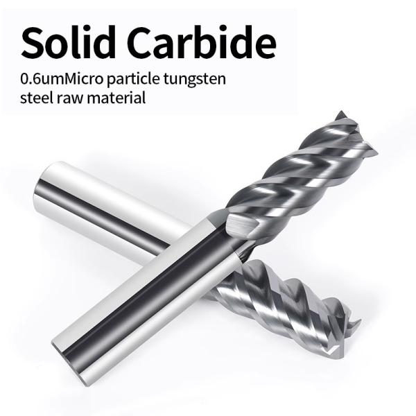 Cnc Machining 4 Flutes End Mill AlTiN Mold  End Mill Bits For Steel