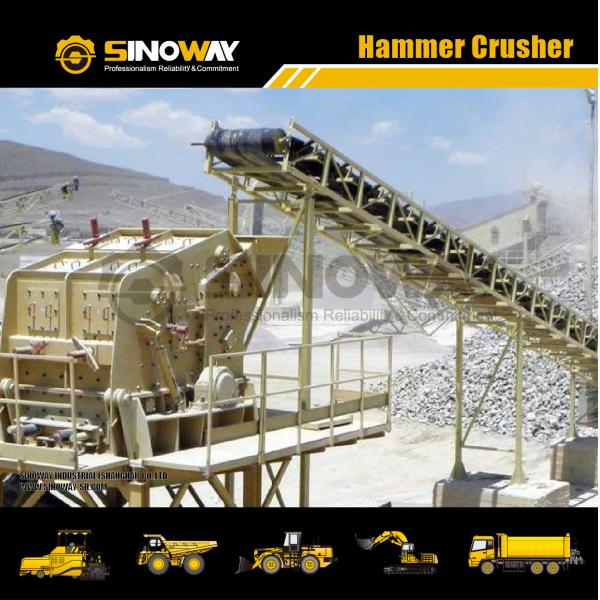Hammer Crusher / Hammer Breaker Impact Crusher 55KW Rated Power