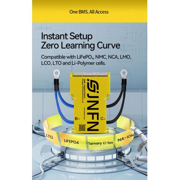 13S JNFN ANT BMS 20S 60V 24S 72V 48v Bms 16s Lifepo4 40A-420A With BT Uart