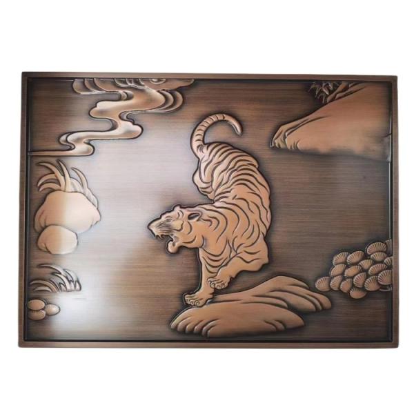Classic Bronze Room Divider Copper Etched Metal Wall Partitions