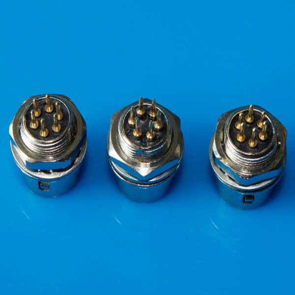 Male Socket  Hr10 Circular Connector Video Cable Connectors With Push Pull Self Locking