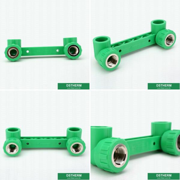 Коллекторы PPR удваивают женский смеситель ручки локтя 2 для батареи ливня регулируемой