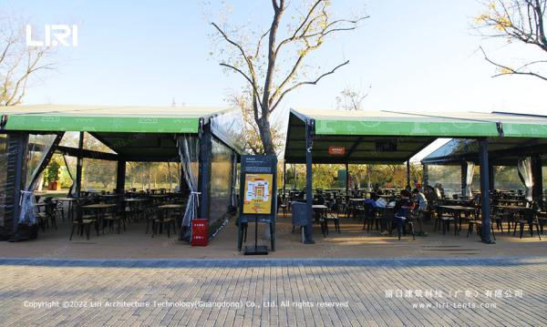 Liri Black Aluminium Frame Outdoor Event Tents With Green Waterproof Pvc Cover