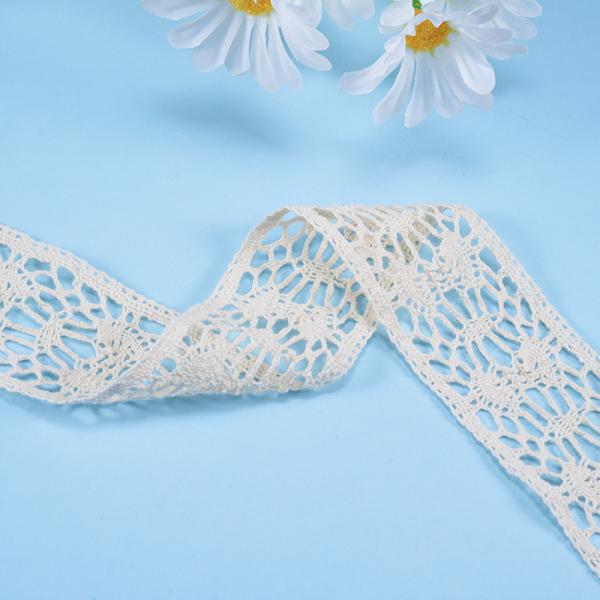 Белый хлопчатобумажный кружевный шнур, вышитая лента, кружевная кружевная ткань
