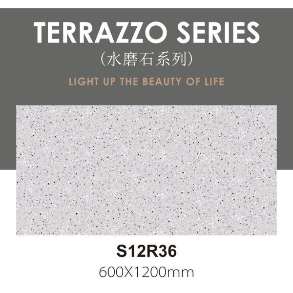 24x48 Серая кислотостойкая Терразо Внутренний пол Мягкая глазурная фарфоровая украшение плитки для гостиной