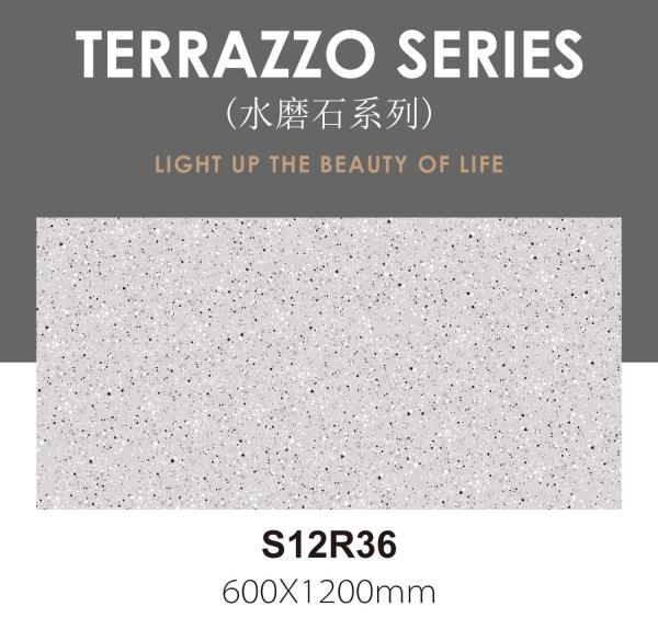 600x1200mm Acid-Resistant Terrazzo Porcelain Floor Tiles