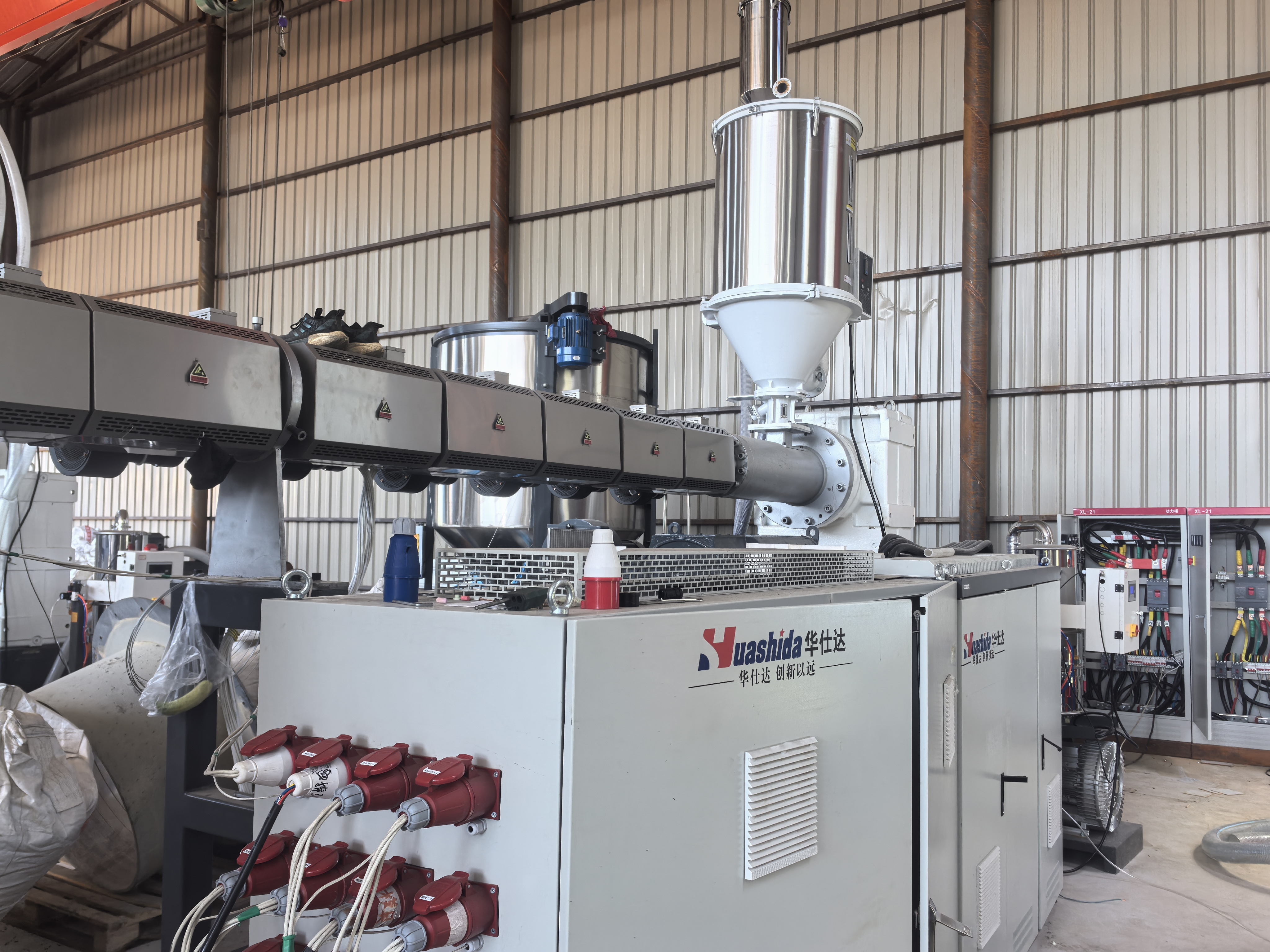 110-2200mm HDPE Jacket Pipe Extrusion Line for District Heating Chilled Water Pipe