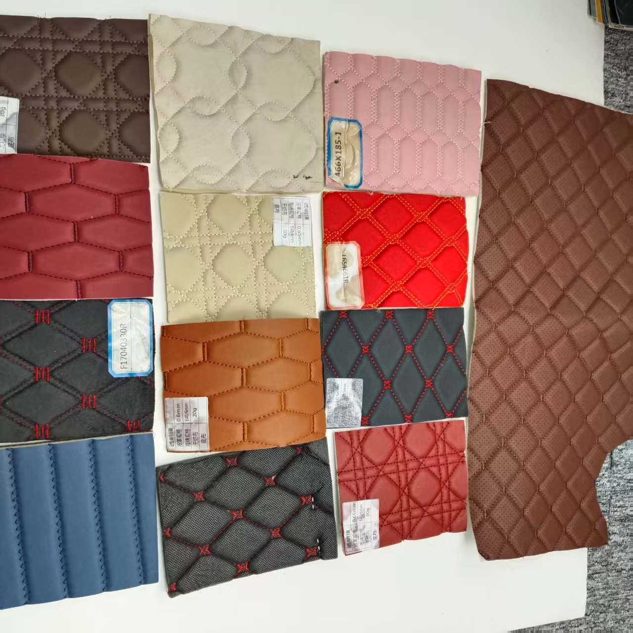 Exquisite Quilted Leather Embroidery Comfortable Base Stretchable for Home Textiles Bags Sofas Outdoor Garments Blackout Feature