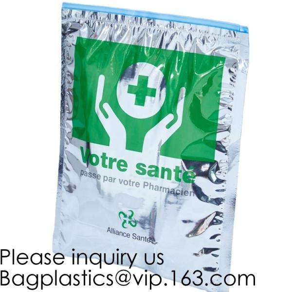 Zip Lock Foil Thermal Sandwich Bags, Reusable Insulated Easy Closure Hospital Medicine, Wine Insulated Bag