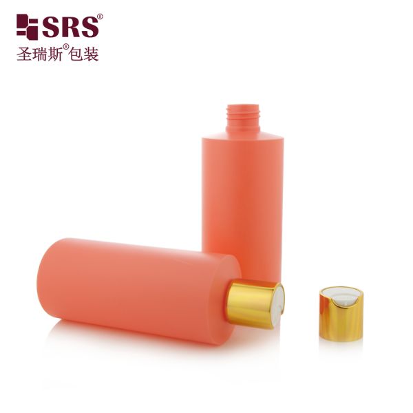 F250D55N24 250ML Plastic PET Bottle With Disc Screw Cap For Toner Lotion Serum Skincare Packaging