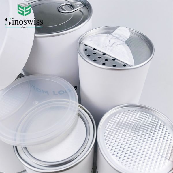 OEM ODM Airtight Seal Food Paper Cans Packaging Cylinder Box For Snack Nut Storage