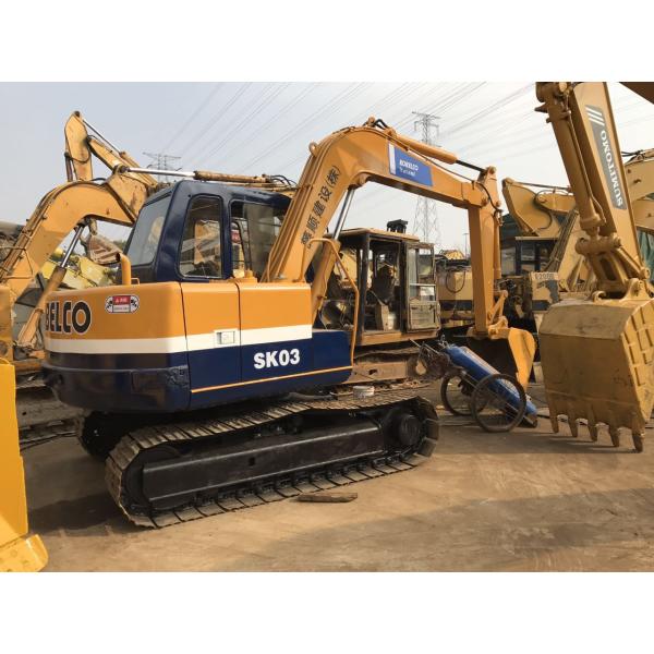 Original Color Used KOBELCO SK03 Excavator Digger with Low Working Hours in Shanghai