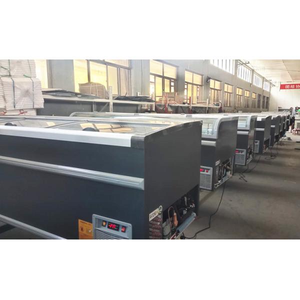 Supermarket frozen food combined island freezer display cabinet