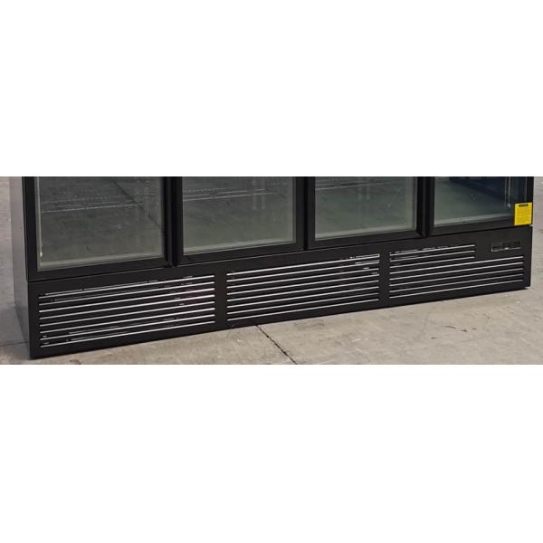 Enfriador de bebidas vertical para exhibición de refrigerador de 4 puertas de vidrio de descongelación automática