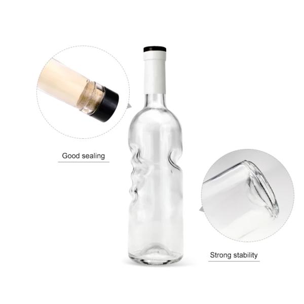 Corked Sparkling Wine Glass Bottles 500ml 750ml for Liquors Beverage Sealing Type CORK