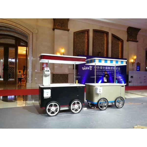 CE Approved Mobile Hand Push Hard Ice Cream Cart Popsicle Cart With Showcase