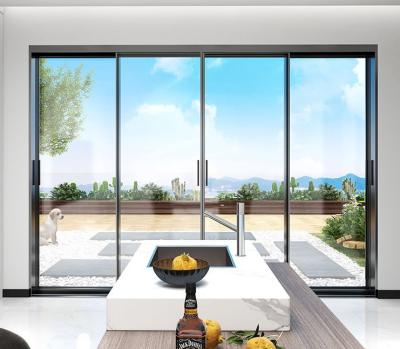 Double Glass Aluminum Panoramic Sliding Door For Apartment