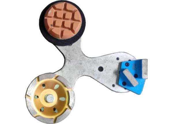 Double Discs Manual Floor Polishing Machine , Stone Concrete Floor Grinder