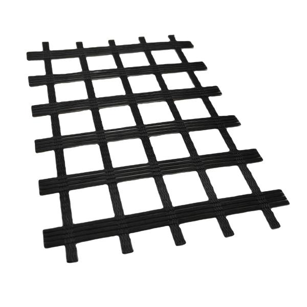 High Tensile Strength 50Kn/m Warp Knitting Fiberglass Geogrid for Road Construction