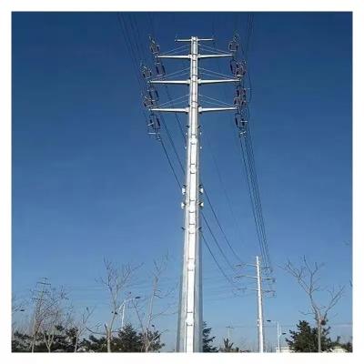 制造商多边形八角形10-60m钢管杆镀锌输电线路塔10kv-220kv