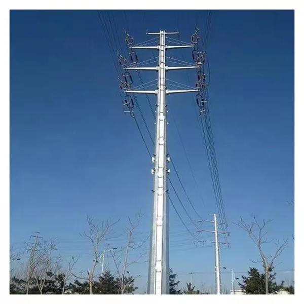 制造商多边形八角形10-60m钢管杆镀锌输电线路塔10kv-220kv