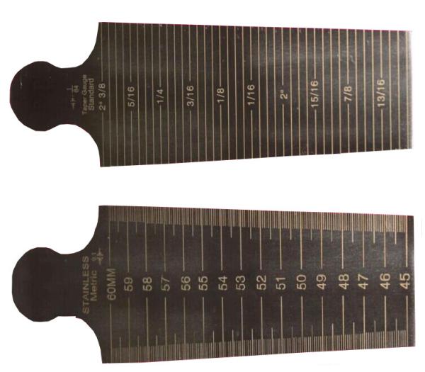 1mm Thickness Universal Welding Gauge , Taper Measuring Gages Gage 30-45mm