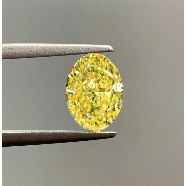 Yellow  Oval Cut 0.5carat- 2.5carat  Lab Grown Diamond HPHT CVD  Diamond Fancy pink Color VVS VS 3EX Loose Diamond IGI Certified