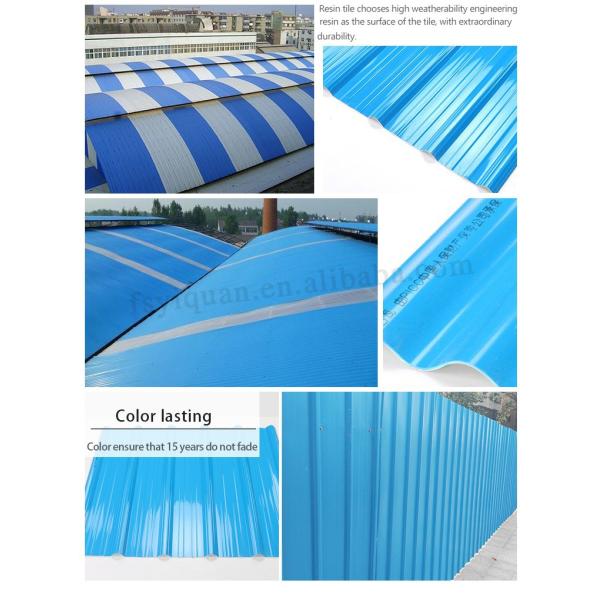 PVC Roof Tiles 1130mm Width 1.5mm-3.0mm Thickness