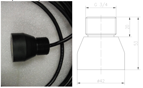 Split-type Ultrasonic Sludge Level Meter with 1%~3% Accuracy 5mm Resolution and 4~20mA Output