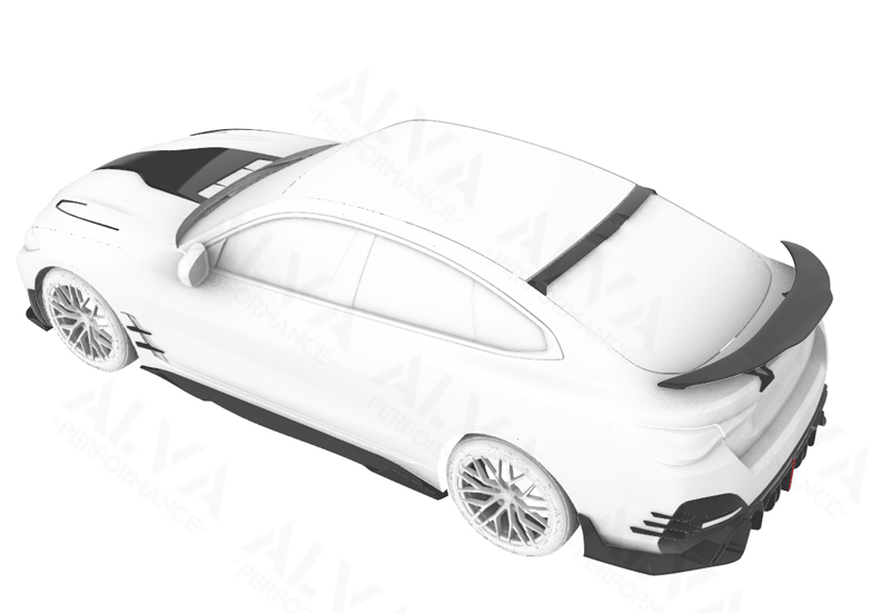 Excellent Fitment Superior ALVA X MiW Deign Dry Carbon Fiber Aero Body Kits BMW I4 Front Grille Hood Bonnet Accessories