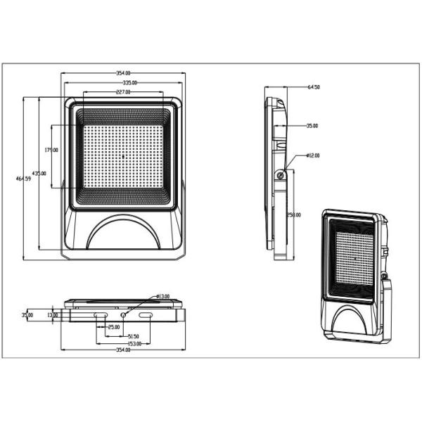 Slim High Wattage Led Flood Lights , 4000k Cool White Led Flood Lamps 3030