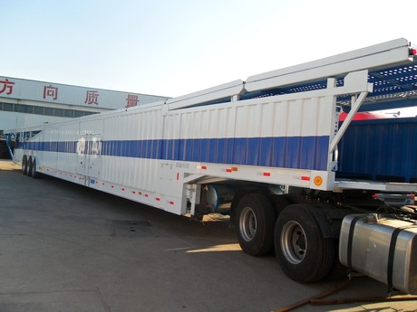 3 оси автотранспортер полуприцеп с стальным материалом и полезной нагрузкой 40000 кг