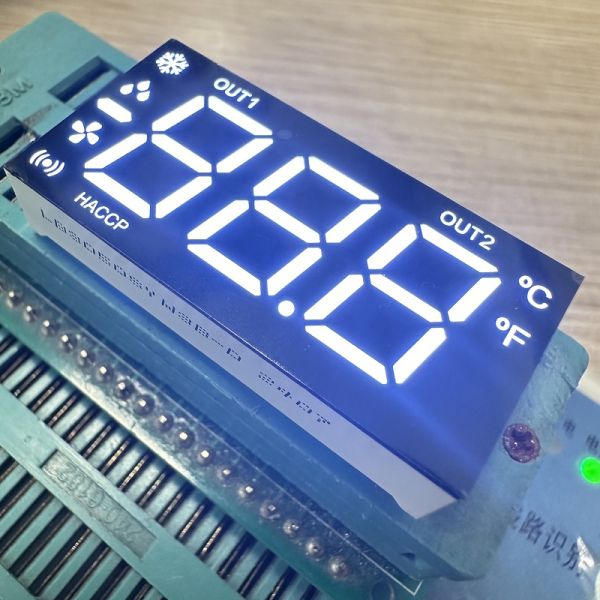 Ultra Bright White 12.7mm (0.5-Inch) 3-Digit (3½ Digit) 7-Segment Common Cathode LED Display for Refrigerators