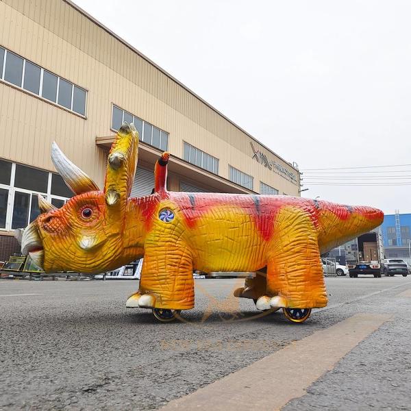 Amusement Park Large Dinosaur Ride Toy 350W Steel Frame Remote Control